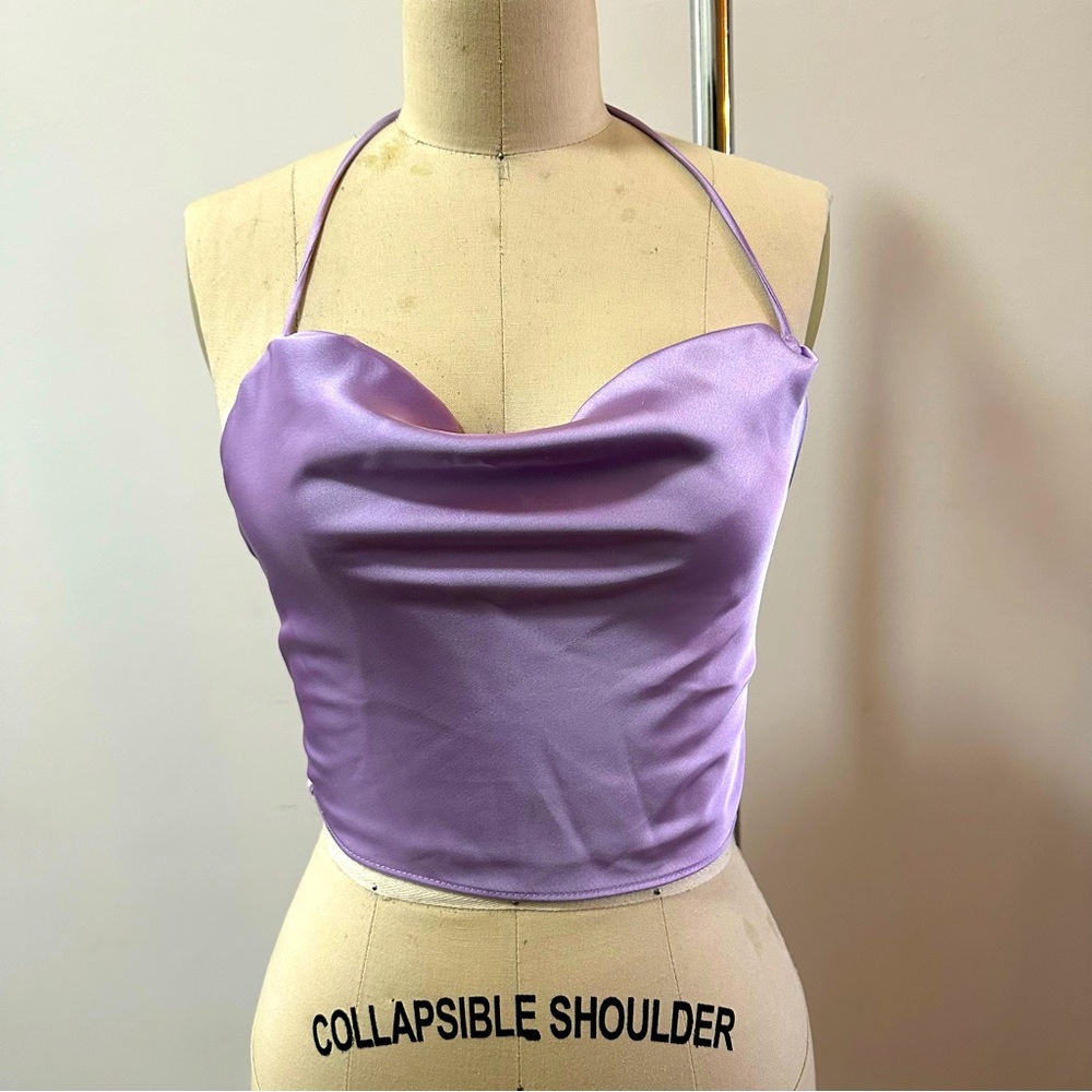 Lavender Cowl Collar top